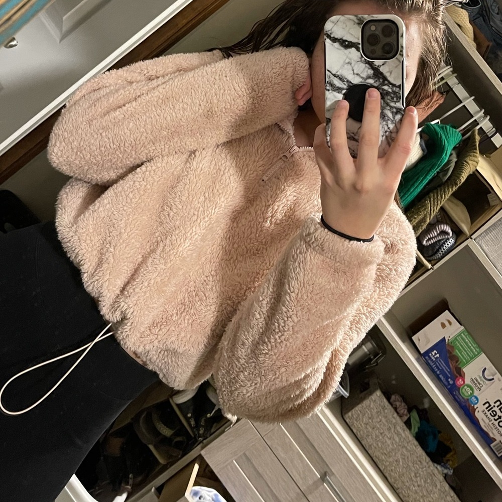 Forever 21 cropper quarter zip